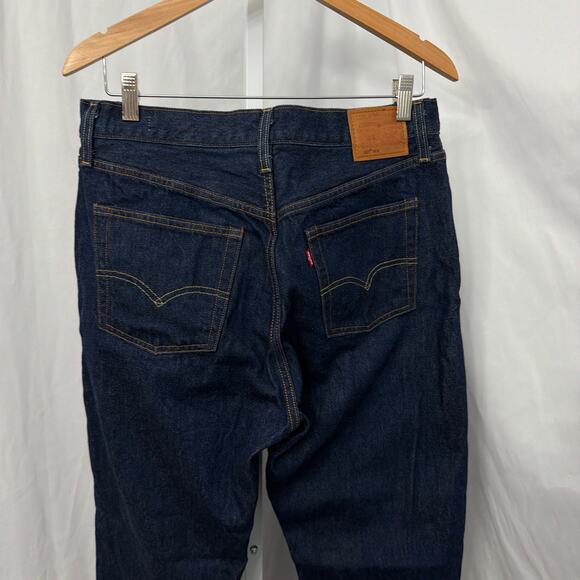 Levis Premium Jeans Womens 31 x 30 Blue 501 '90s Selvedge Dark Wash Button Fly - Picture 14 of 15